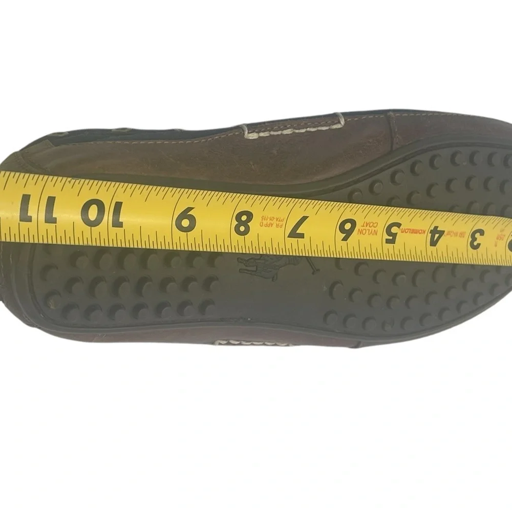 Polo Ralph Lauren Wyndings Slip-On-Driving Men's Loafers Tan Navy SZ 9.5
